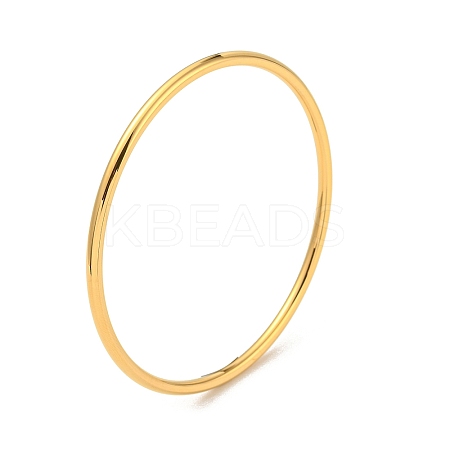 Ion Plating(IP) 304 Stainless Steel Simple Plain Bangle for Women BJEW-F461-01D-G-1