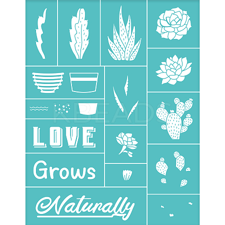 Self-Adhesive Silk Screen Printing Stencil DIY-WH0173-021-X-1