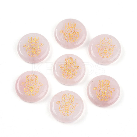 Natural Rose Quartz Cabochons G-N345-06G-1