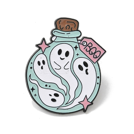 Hallowmas Ghost Enamel Lapel Pin Backs LS-JEWB-K018-33C-EB-1