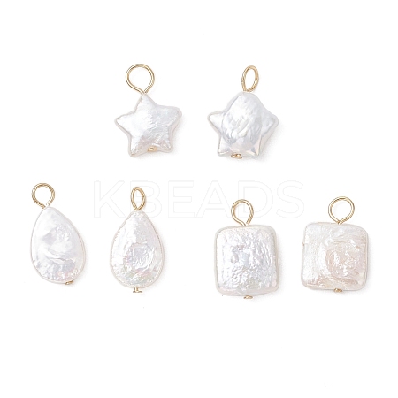 3Pcs 3 Styles Natural Keshi Pearl Pendants PALLOY-JF04240-1