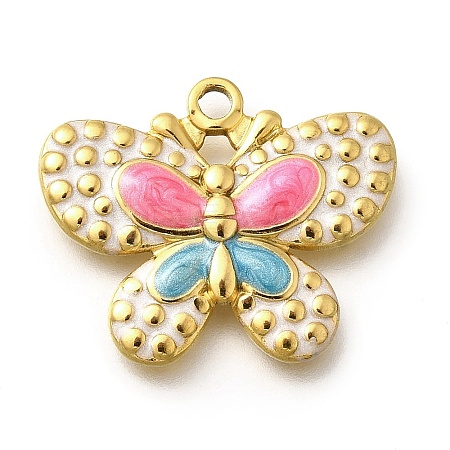 304 Stainless Steel Enamel Pendants LS-STAS-Q347-03G-1