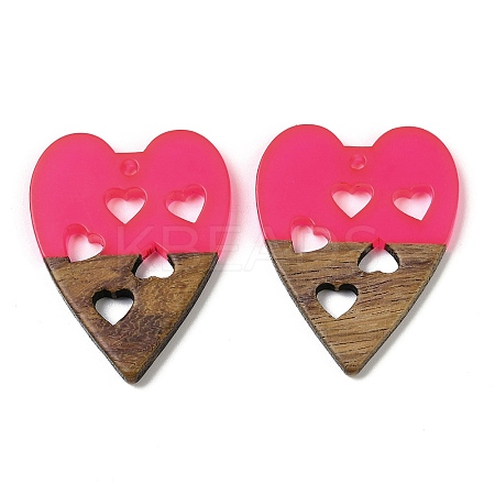 Resin and Walnut Pendants WOOD-I013-03B-1