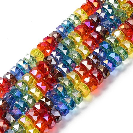 Electroplate & Gradient Color Glass Beads Strands LAMP-M023-01-1