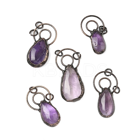 Natural Amethyst Big Pendants G-L623-01R-1