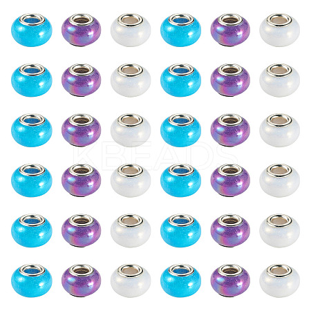 150Pcs Opaque Resin European Beads RESI-TA0004-72A-1