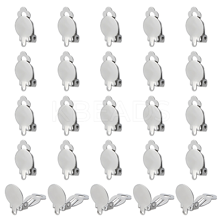 80Pcs 304 Stainless Steel Clip-on Earring Findings STAS-ME0001-59-1