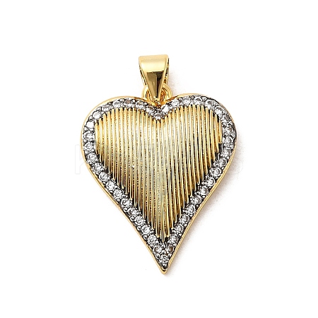 Brass Micro Pave Cubic Zirconia Pendants KK-A266-04F-G-1