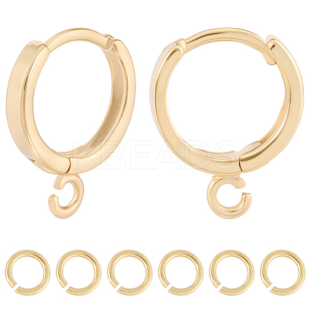 20Pcs Brass Hoop Earring Findings KK-BBC022-09A-1