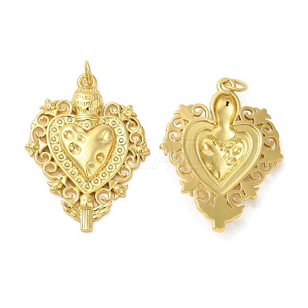 Rack Plating Brass Pendants KK-C030-21G-1