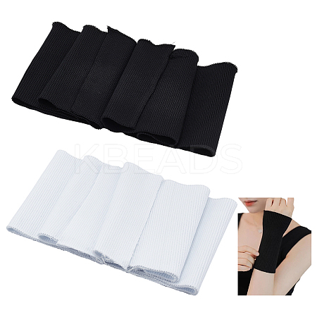 2Pcs 2 Colors Polyester Ribbing Fabric for Cuffs DIY-WR0004-78-1