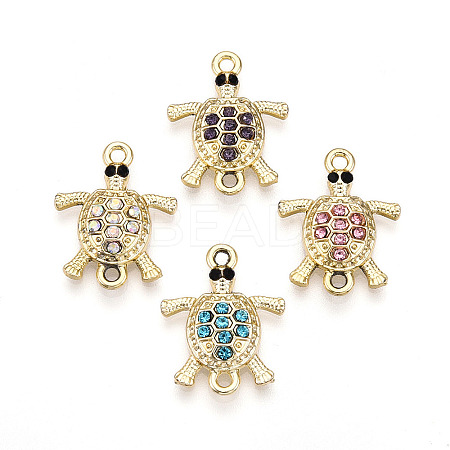Alloy Rhinestone Connector Charms ALRI-T011-05-1