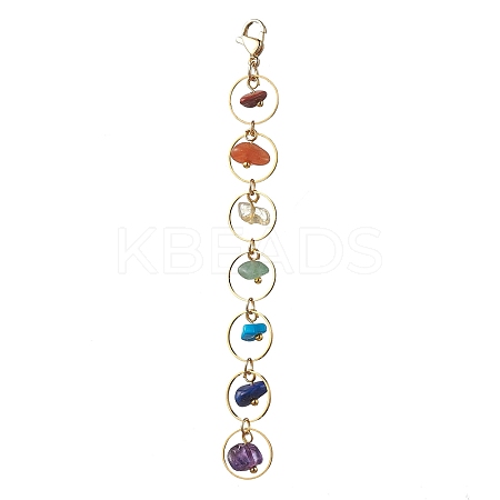 Natural & Synthetic Gemstone Pendant Decorations HJEW-JM01829-01-1