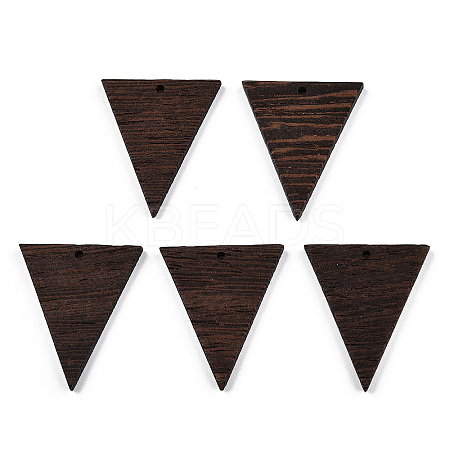 Natural Wenge Wood Pendants WOOD-T023-61-1