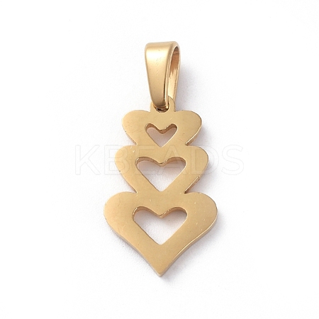 304 Stainless Steel Pendants STAS-I127-018G-1