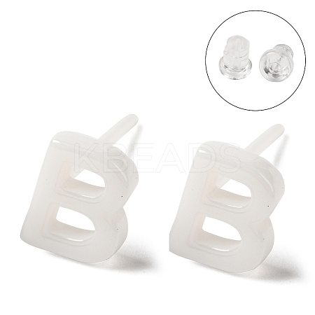 Hypoallergenic Bioceramics Zirconia Ceramic Stud Earrings EJEW-F340-04B-1