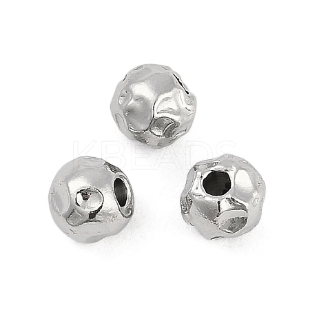Anti-Tarnish Textured 316 Surgical Stainless Steel Beads STAS-M106-01A-P-1