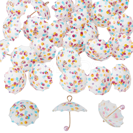 24Pcs Resin Pendants CRES-SC0002-34-1