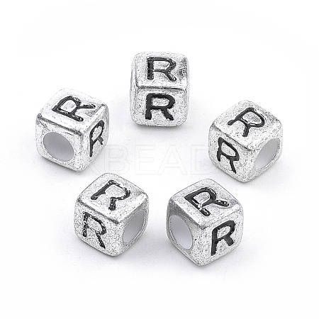 Plated Acrylic Beads X1-PB43C9308-R-1