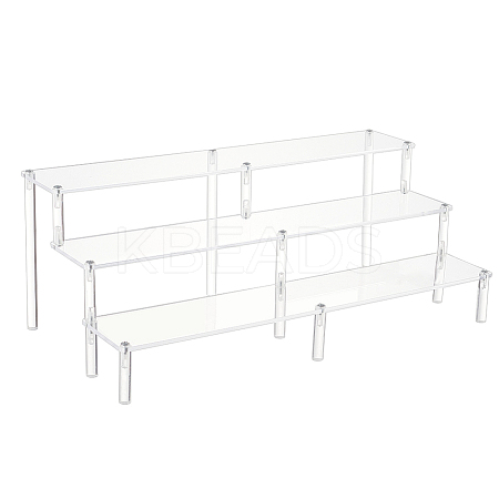 3-Tier Transparent Acrylic Minifigures Display Risers ODIS-WH0002-61B-1