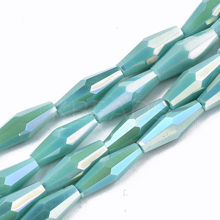 Electroplate Glass Beads Strands EGLA-S194-03A-A04-1
