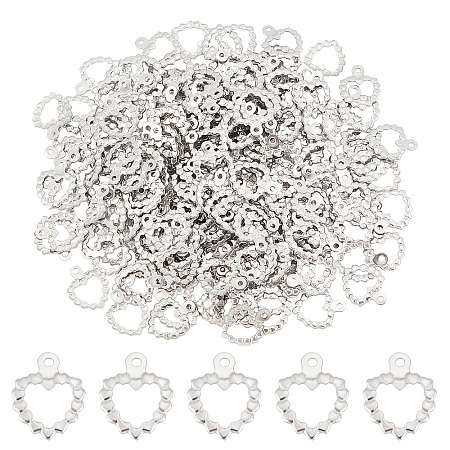 200Pcs 304 Stainless Steel Open Charms STAS-DC0005-92-1