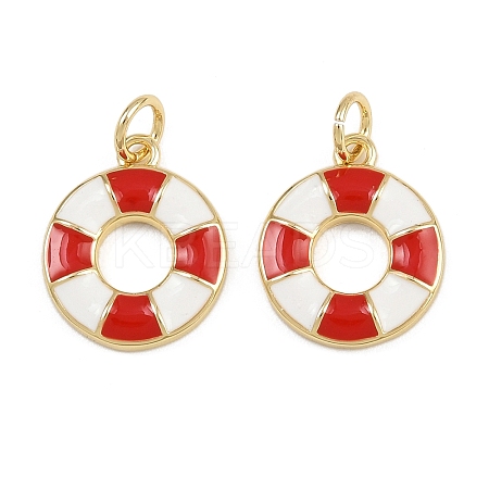Brass Enamel Charms KK-L240-29G-02-1