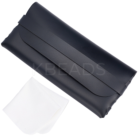 1Pc Portable PU Leather Eyeglass Cases AJEW-CN0005-21B-1