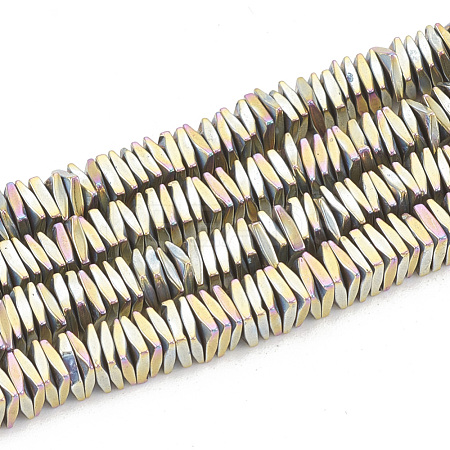 Electroplate Non-magnetic Synthetic Hematite Beads Strands G-T061-129E-1