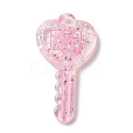 Acylic Pendant with Glitter Powder OACR-H035-01C-1