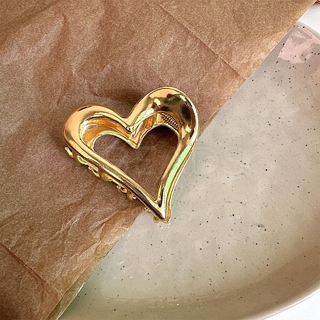 Hollow Heart Shape Alloy Claw Hair Clips PW23090248408-1