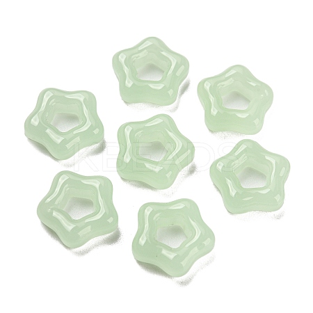 Glass Imitation Jade Beads GLAA-Q097-01-1