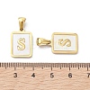 Ion Plating(IP) 304 Stainless Steel Pave Shell Pendants X-STAS-G327-01G-S-3