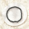 Synthetic Non-magnetic Hematite Beaded Stretch Bracelets BJEW-D446-B-22-4