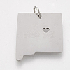 Tarnish Resistant 201 Stainless Steel Pendants STAS-T038-64-1