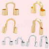 240Pcs 4 Styles Brass Wire Guardian and Protectors KK-BBC0019-11-6