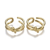 Adjustable Brass Cuff Rings X-RJEW-Z001-02G-1