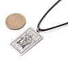Tarot Card 201 Stainless Steel Pendant Necklaces NJEW-JN04496-04-3