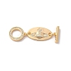 Brass Micro Pave Clear Cubic Zirconia Toggle Clasps KK-M243-11G-1