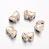 Heart Alloy European Large Hole Beads PALLOY-O065-28-1