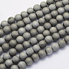 Electroplate Natural Druzy Agate Beads Strands LS-G-G708-8mm-04-1