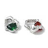 Brass Micro Pave Cubic Zirconia Charms KK-H482-01P-2