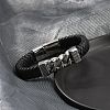 Braided Leather Cord Bracelets for Men BJEW-Z081-18P-1