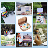 Rectangle Iron Tin Cans with 12-Grid Plastic Empty Watercolor Paint Pans CON-PH0003-12-6