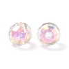 Two Tone UV Plating Rainbow Iridescent Acrylic Beads TACR-D010-06B-3