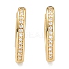 Brass Micro Pave Clear Cubic Zirconia Huggie Hoop Earrings EJEW-A058-26-2