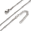 1.2MM 304 Stainless Steel Satellite Chain Necklaces NJEW-T016-21A-P-4