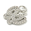 Rack Plating Brass Micro Pave Cubic Zirconia Charms KK-K386-08P-2