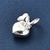 925 Sterling Silver Double Heart Charms FIND-Z069-03S-3
