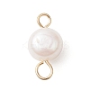 Natural Cultured Freshwater Pearl Two Sides Polished Connector Charms PALLOY-JF04041-01-3